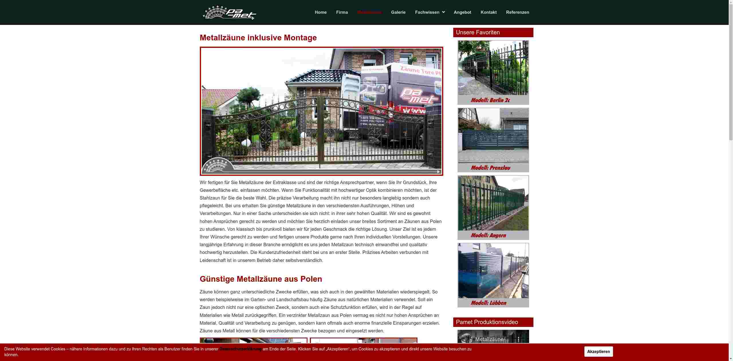 Metallzaun pa met 2023